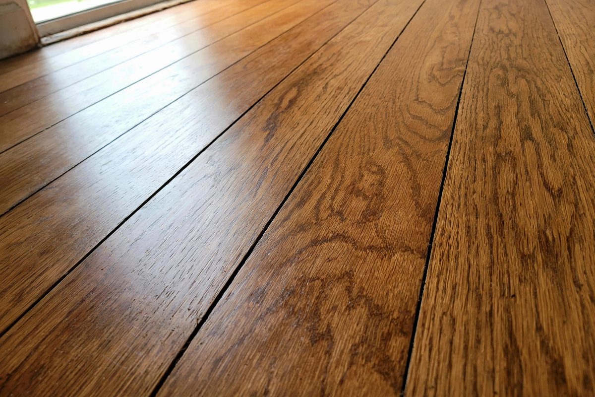 Hardwood floor water damage drying in Naples FL, illustrative example