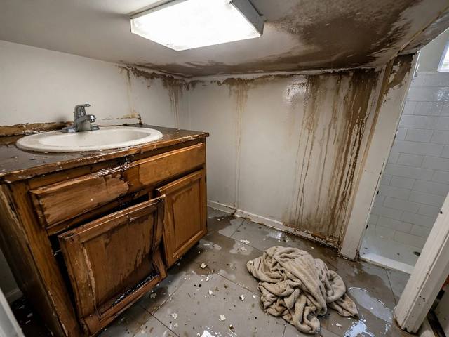 Burst Pipe Water Damage before photo Naples FL illustrative example