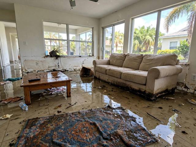 Emergency Water Extraction before photo Naples FL illustrative example