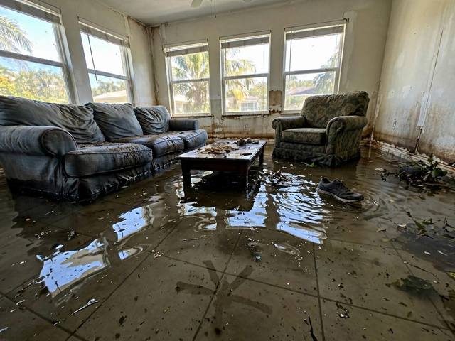 Flood Cleanup before photo Naples FL illustrative example
