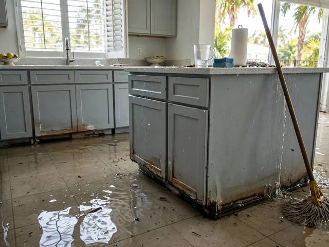 Flood Cleanup before photo Naples FL illustrative example
