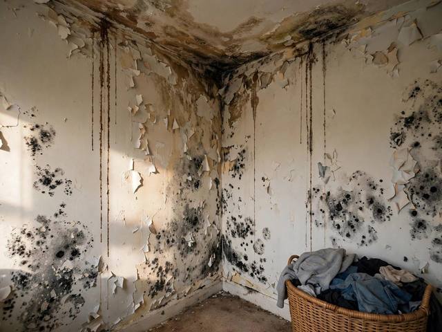 Mold Remediation before photo Naples FL illustrative example