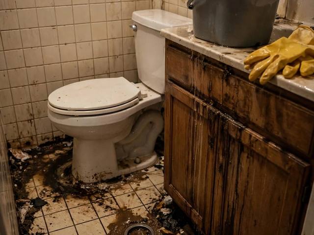 Sewage Backup Cleanup before photo Naples FL illustrative example
