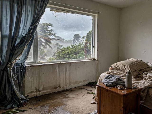Storm Damage Restoration before photo Naples FL illustrative example