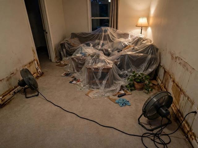 Structural Drying & Mitigation before photo Naples FL illustrative example